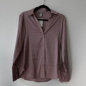 H&M Mauve Button-Down Shirt
